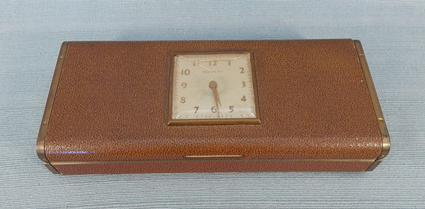 Vintage Men's Jewelry Case with Clock