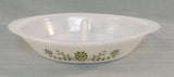 Glasbake Divided Dish - Green Daisy Pattern