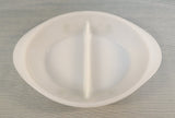 Glasbake Divided Dish - Green Daisy Pattern