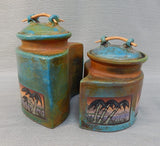 Raku Nesting Canister Set by Ken Jensen