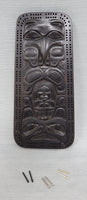 North American Totem Cribbage Board with Pegs