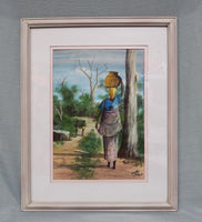 Togo Village Scene Original Painting by T. Koffi