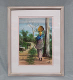Togo Village Scene Original Painting by T. Koffi
