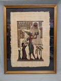 Framed Egyptian Papyrus Painting