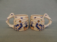 Pair of Anthropologie "Swan" Mugs