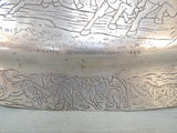 Large Arthur Court Wild Horses & Wolves 23" x 12" Oval Platter