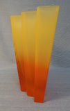 Striking Polish Yellow and Orange Glass Vase by Womar Glass