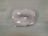 Bitsy-Boo Newborn Bed Nest Baby Lounger - Grey Crowns - Like New