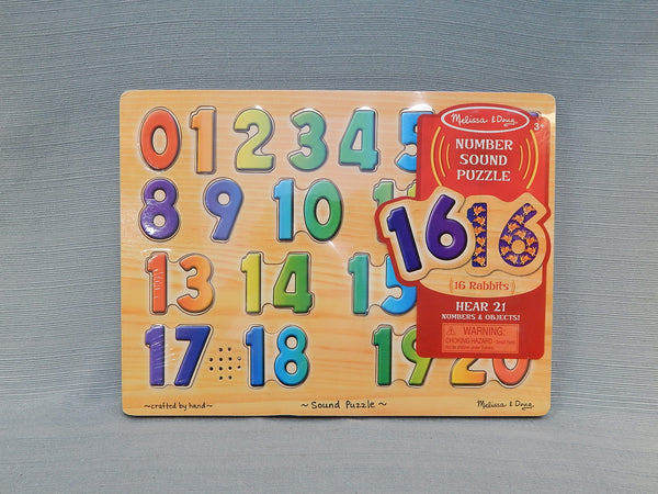 Melissa & Doug Number Sound Puzzle - Brand New!