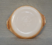 Pair of Vintage Fire King Peach Opalescent Baking Dishes