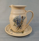 Ceramic Pitcher and Plate Set