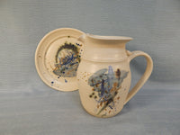 Ceramic Pitcher and Plate Set