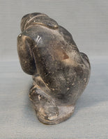 Inuit Soapstone Ice Fisherman 6" Carved Figurine