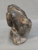 Inuit Soapstone Ice Fisherman 6" Carved Figurine