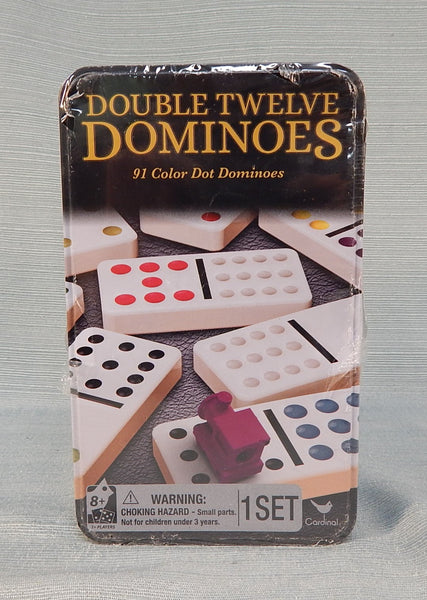 Double Twelve Dominoes Set - 91 Color Dot Dominos - Brand New!