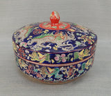 Vintage Chinese Qing Dynasty "Famille Rose" Lidded Bowl