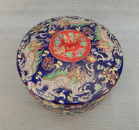 Vintage Chinese Qing Dynasty "Famille Rose" Lidded Bowl