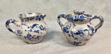 Bybee Blue and White Spongeware Pottery Set