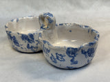 Bybee Blue and White Spongeware Pottery Set