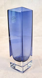 Square Column Cased Glass Vase