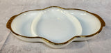 Anchor Hocking Fire King Milk Glass Divided Dish