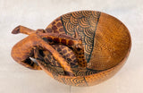 Giraffe Drinking From Bowl African Art