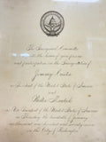 Framed Jimmy Carter Inauguration Invitation