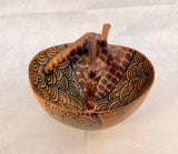 Giraffe Drinking From Bowl African Art
