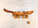 Articulating Wooden Cat Pull Toy