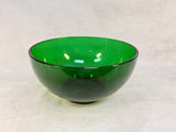 Vintage Anchor Hocking Forest Green Punchbowl Set with 16 Cups