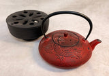 Japanese Style Cast Iron Teapot with Warmer Base