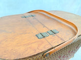 Vintage Redmon Woven Wood Picnic Basket