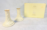 Pair of Lenox Ivory Rose Candlesticks - Brand New!