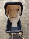 Vintage Wicker Doll Stroller with Madame Alexander Doll