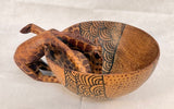 Giraffe Drinking From Bowl African Art