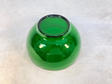Vintage Anchor Hocking Forest Green Punchbowl Set with 16 Cups