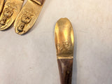 Nickel Bronze and Rosewood Siam Thailand Buddha Flatware - 17 pieces