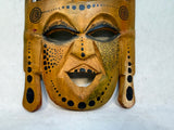 Kenyan Tribal Mask in Ochre and Black