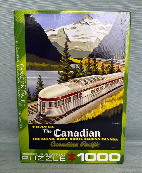 1000 Piece Travel The Canadian Vintage Poster Puzzle - Certified Complete!