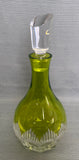 Waterford Mixology Decanter Neon Lime Cut to Clear Crystal 13.5" #156826 - Chipped Stopper