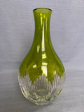 Waterford Mixology Decanter Neon Lime Cut to Clear Crystal 13.5" #156826 - Chipped Stopper