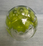 Waterford Mixology Decanter Neon Lime Cut to Clear Crystal 13.5" #156826 - Chipped Stopper
