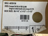 West Elm Oversized Double Rod Gun Metal - Extra Long 108"-144" - Brand New!
