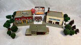 HO Scale Model Train Buildings, Trees and Animals, Various Makers