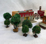 HO Scale Model Train Buildings, Trees and Animals, Various Makers