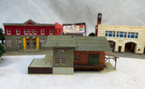 HO Scale Model Train Buildings, Trees and Animals, Various Makers