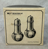 Vintage Wm Rogers Silverplate Salt & Pepper Shakers in Original Box