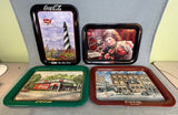 Vintage 1990s Coca-Cola Rectangular Trays - Lot of 4