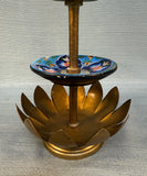 French Style 3-Tier Bonbon or Jewelry Stand with Lotus Flower Design