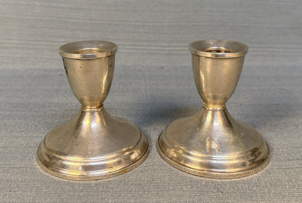 Pair of Weighted Sterling Silver Candle Holders